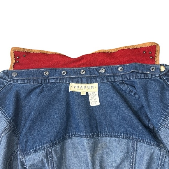 Vintage Double D Ranch Denim Concho Button Reversible Collar Jacket Small - Picture 11 of 16